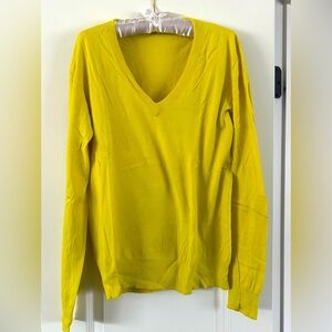 Lightweight J.Crew Factory V-Neck Sweater - Bright Yellow